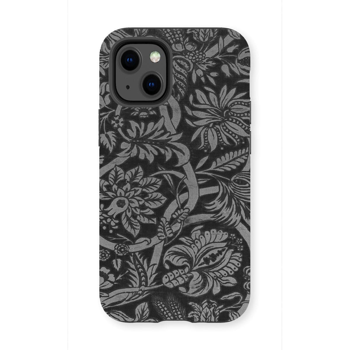 Casezest Mobile Phone Case for iPhone 13 Mini / Gloss Black Floral Design