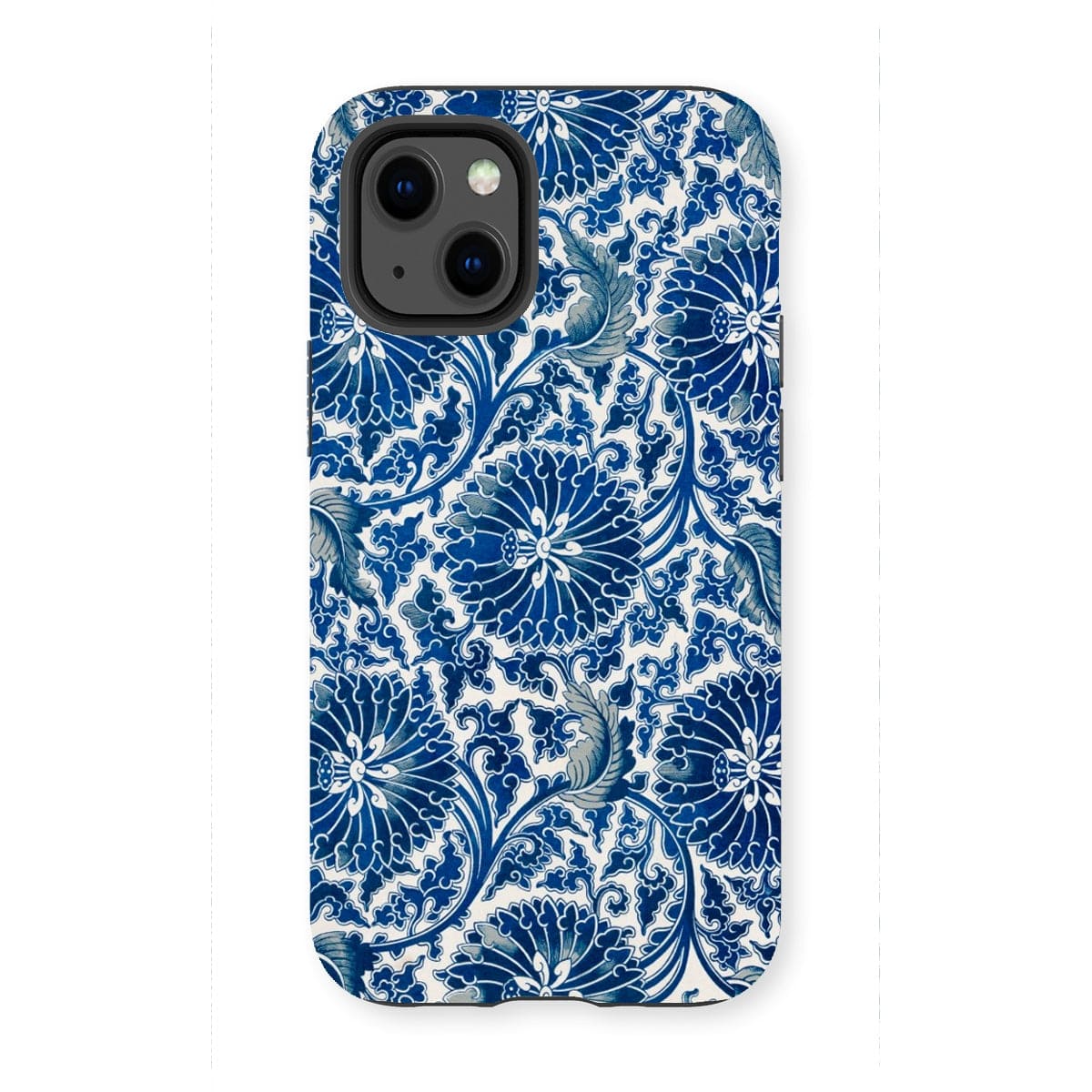 Casezest Mobile Phone Case for iPhone 13 Mini / Gloss Blue Ornamental Floral Design