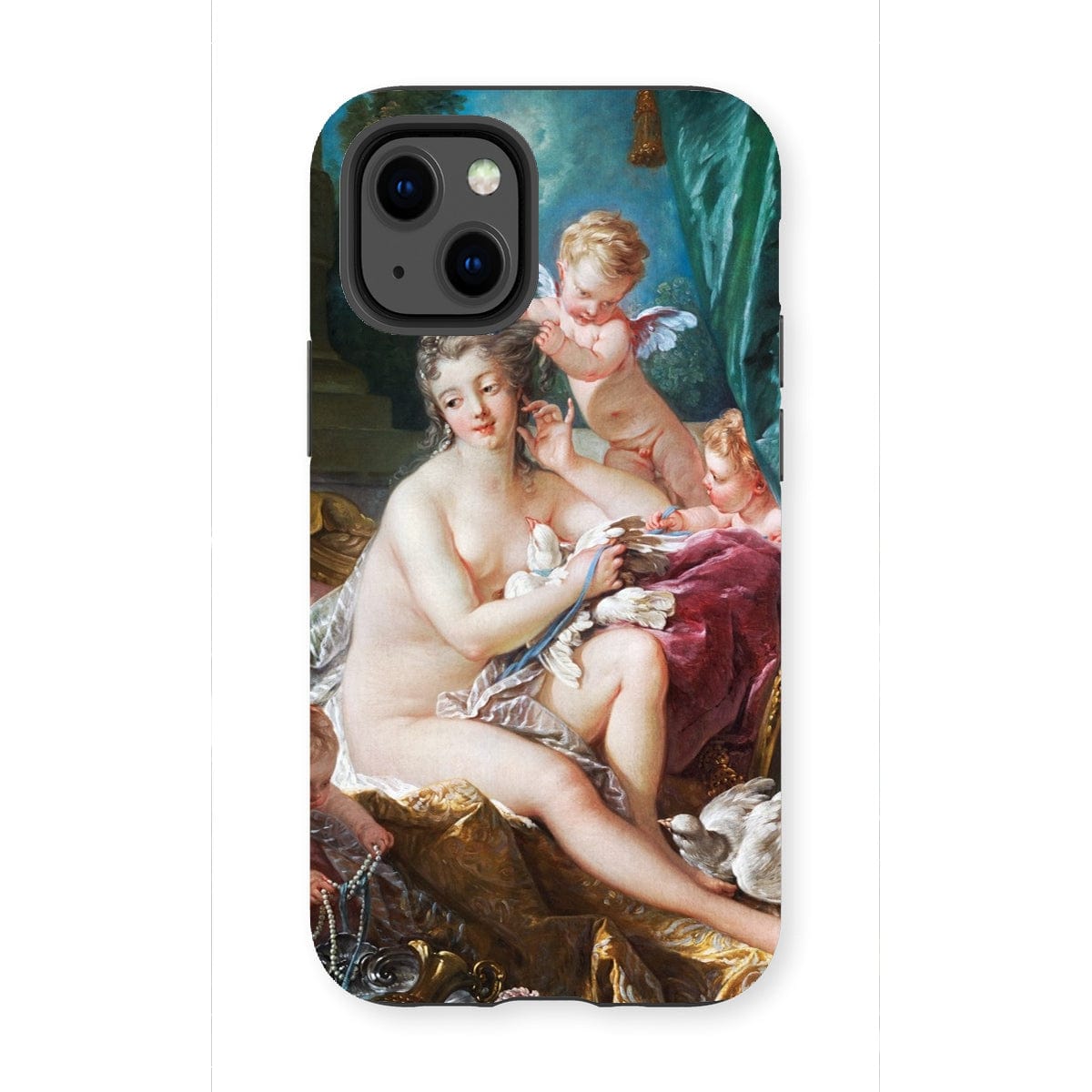 Casezest Mobile Phone Case for iPhone 13 Mini / Gloss Boucher Toilette of Venus Design