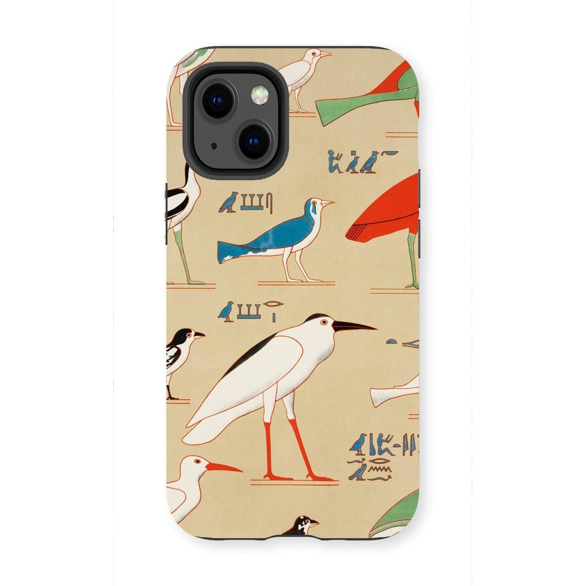 Casezest Mobile Phone Case for iPhone 13 Mini / Gloss Champollion Egyptian Birds Design