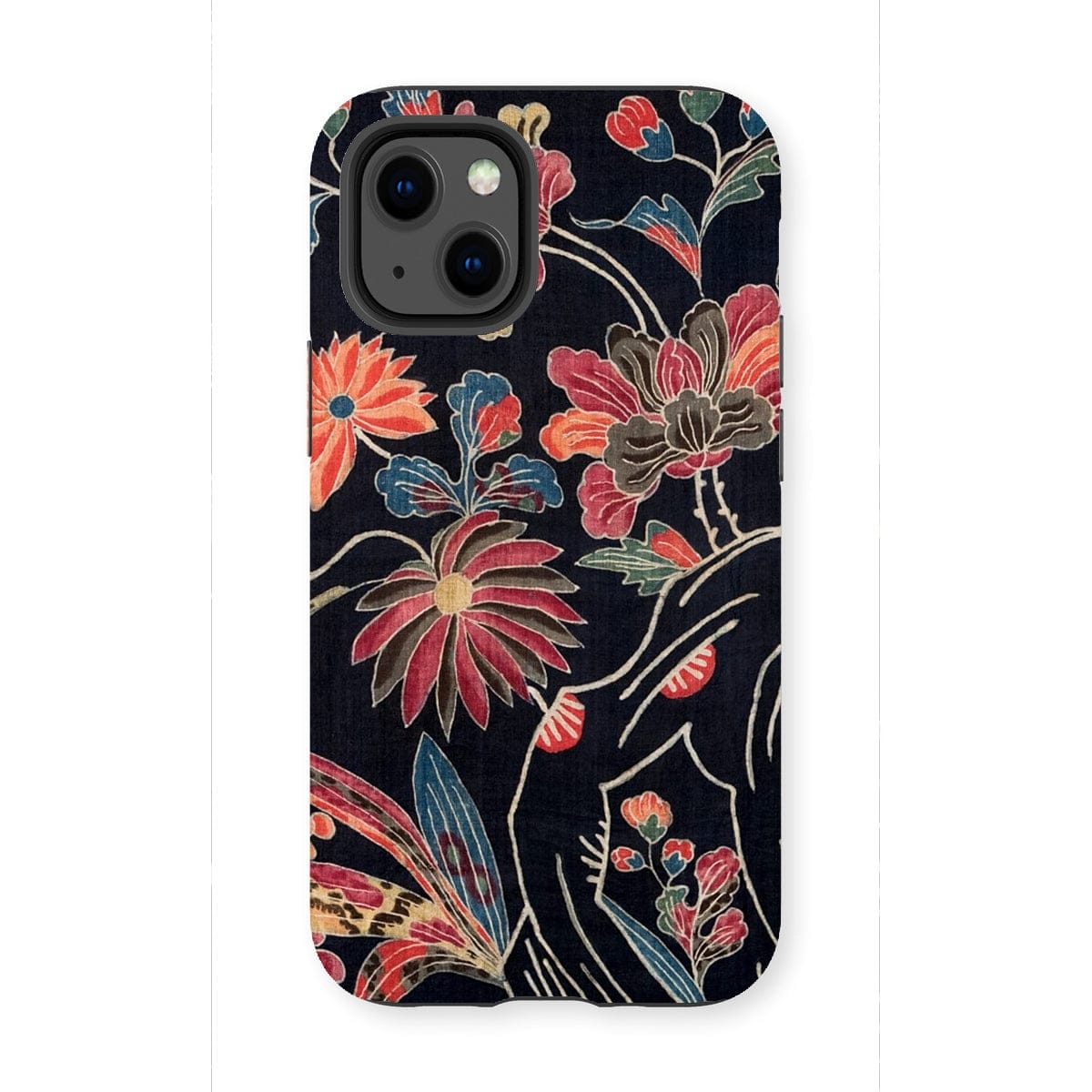 Casezest Mobile Phone Case for iPhone 13 Mini / Gloss Dark Floral Uchikui Design