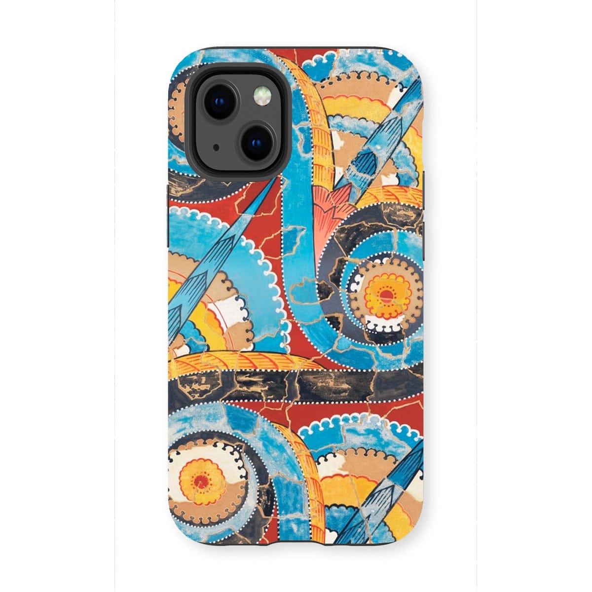 Casezest Mobile Phone Case for iPhone 13 Mini / Gloss Gilliéron Spiral Frieze Design