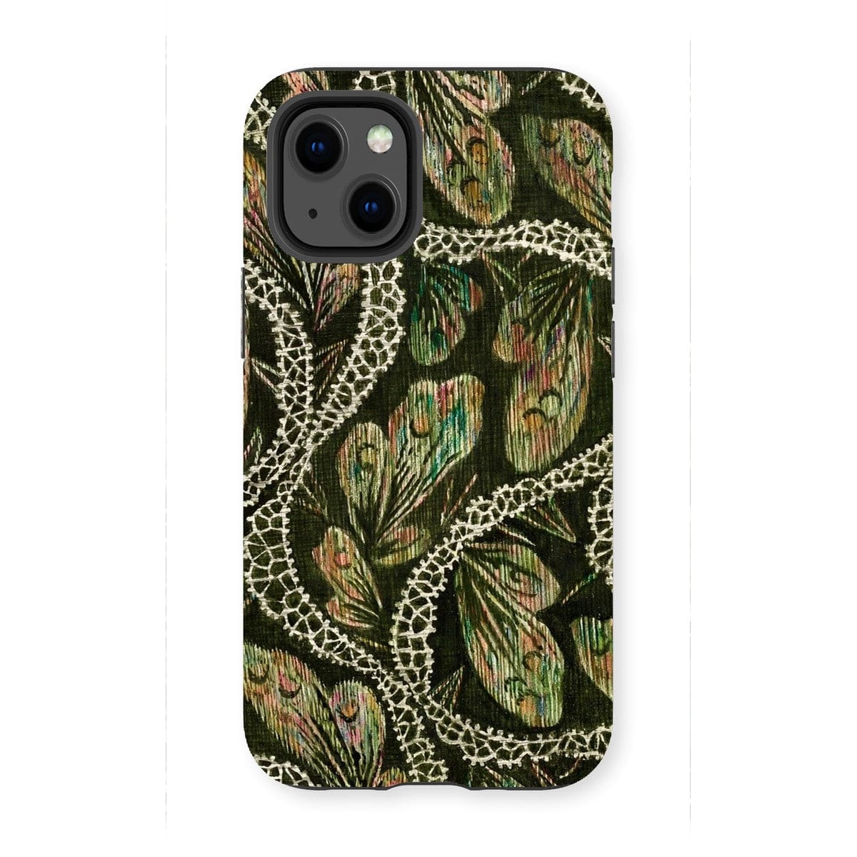 Casezest Mobile Phone Case for iPhone 13 Mini / Gloss Isabelle Green Silk Design