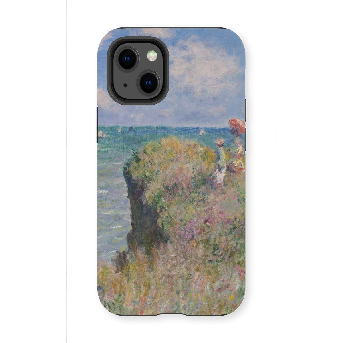 Casezest Mobile Phone Case for iPhone 13 Mini / Gloss Monet Cliff Walk at Pourville Design