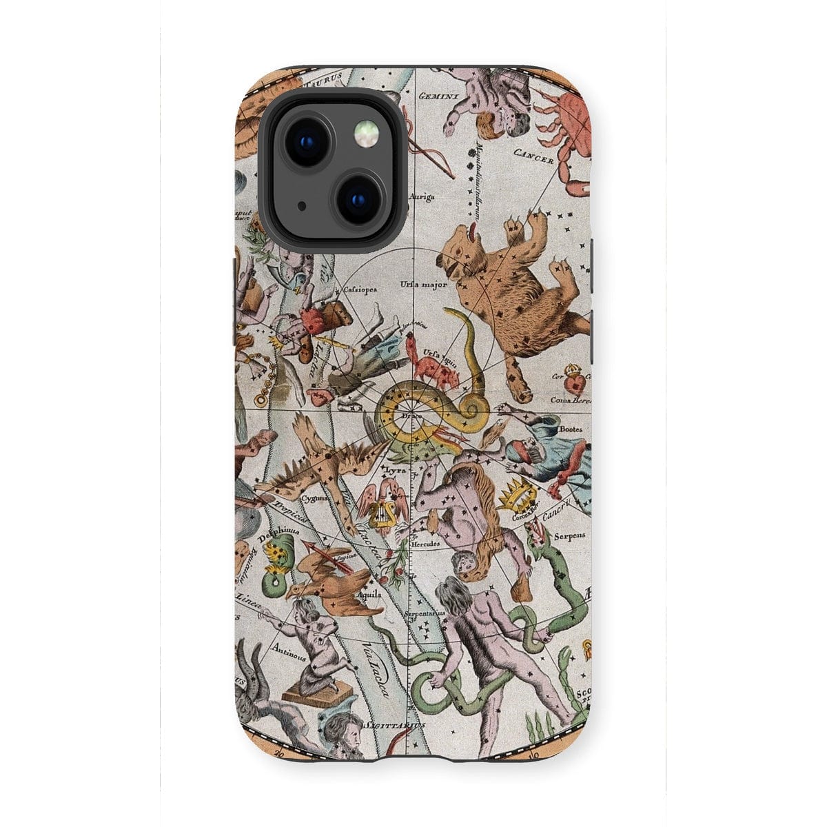 Casezest Mobile Phone Case for iPhone 13 Mini / Gloss Old Constellation Map Design