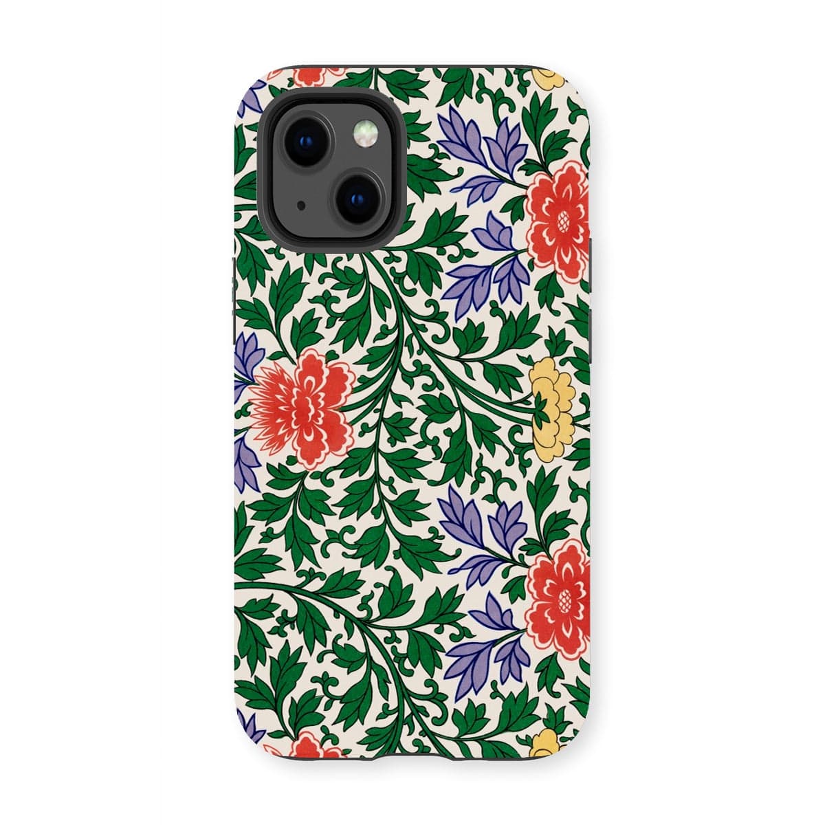 Casezest Mobile Phone Case for iPhone 13 Mini / Gloss Oriental Botanical Design