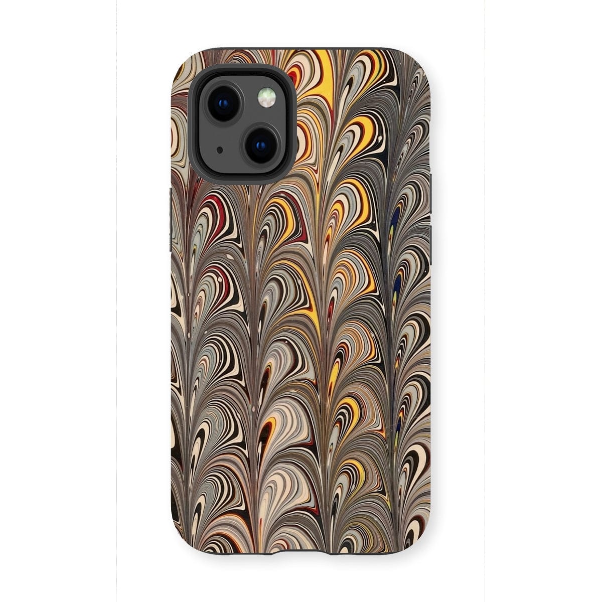 Casezest Mobile Phone Case for iPhone 13 Mini / Gloss Peacock Marble Design