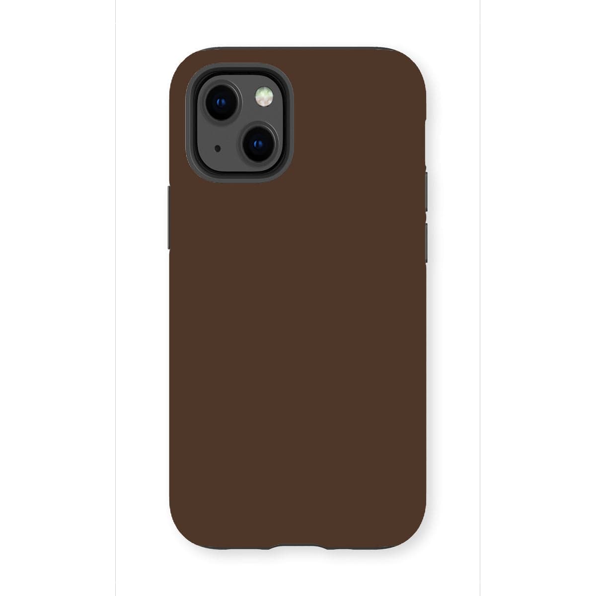 Casezest Mobile Phone Case for iPhone 13 Mini / Gloss Pure Dark Brown Design