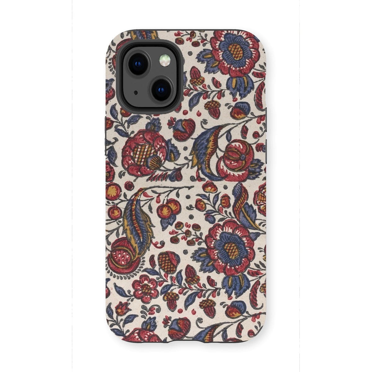 Casezest Mobile Phone Case for iPhone 13 Mini / Gloss Red Blue and Yellow Flowers Design