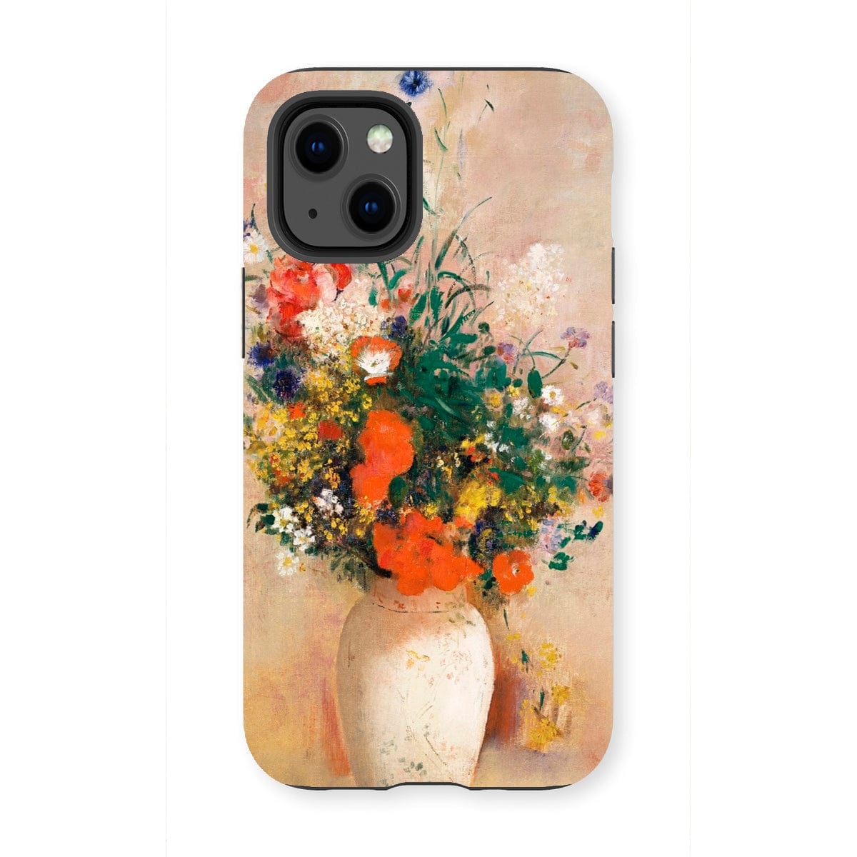 Casezest Mobile Phone Case for iPhone 13 Mini / Gloss Redon Vase of Flowers Design