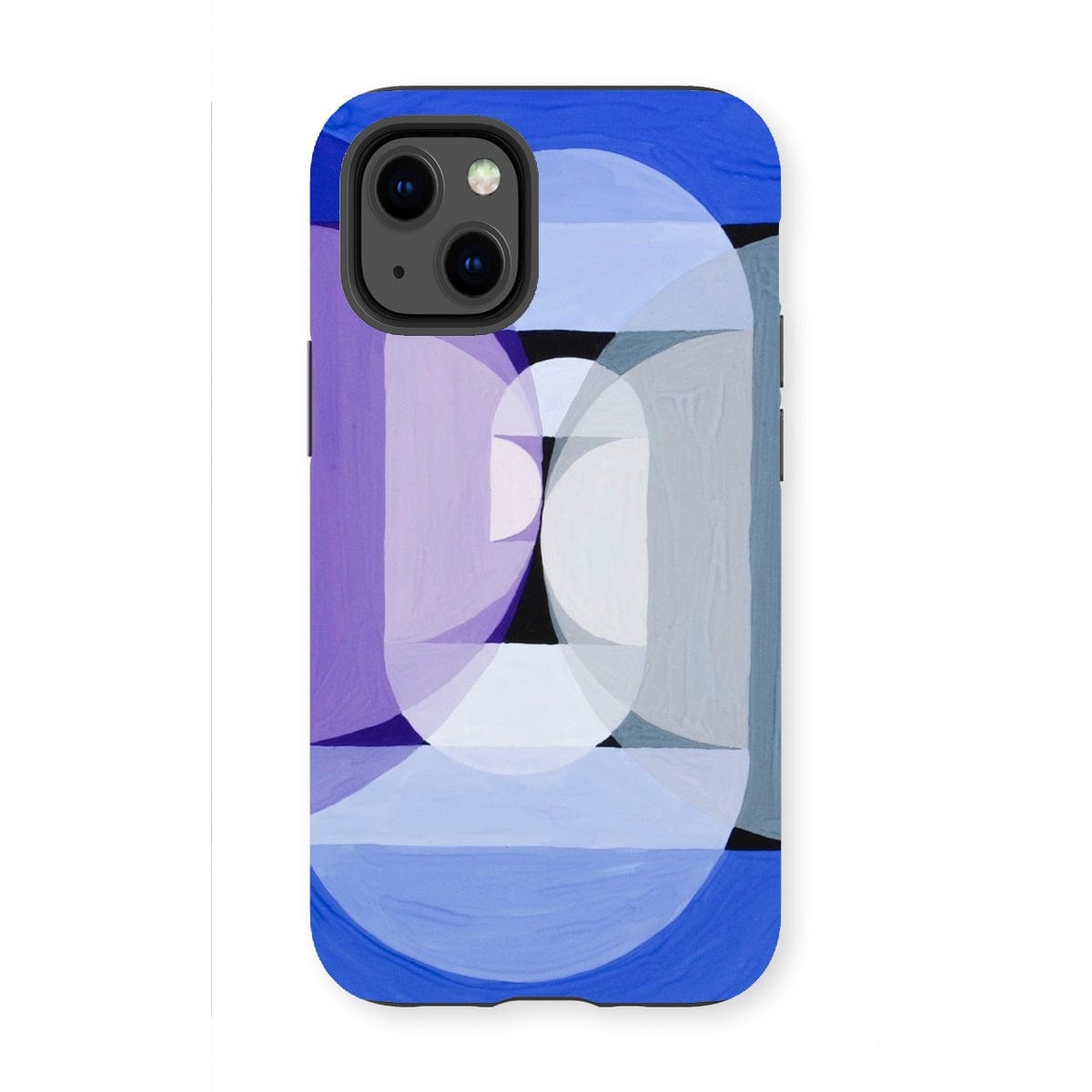 Casezest Mobile Phone Case for iPhone 13 Mini / Gloss Schillinger Blue Gray Violet Wheel Design