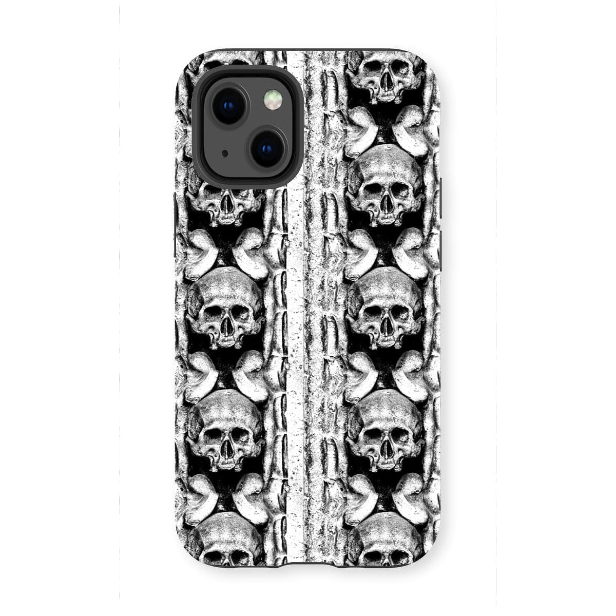 Casezest Mobile Phone Case for iPhone 13 Mini / Gloss Skull Row Design