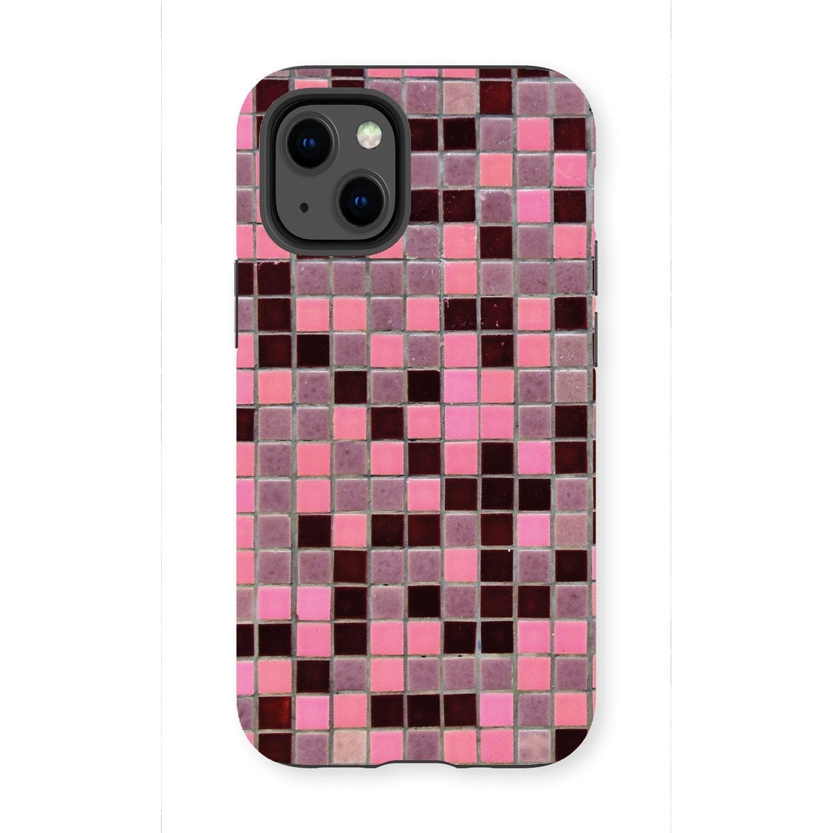 Casezest Mobile Phone Case for iPhone 13 Mini / Gloss Small Old Pink Tile Design