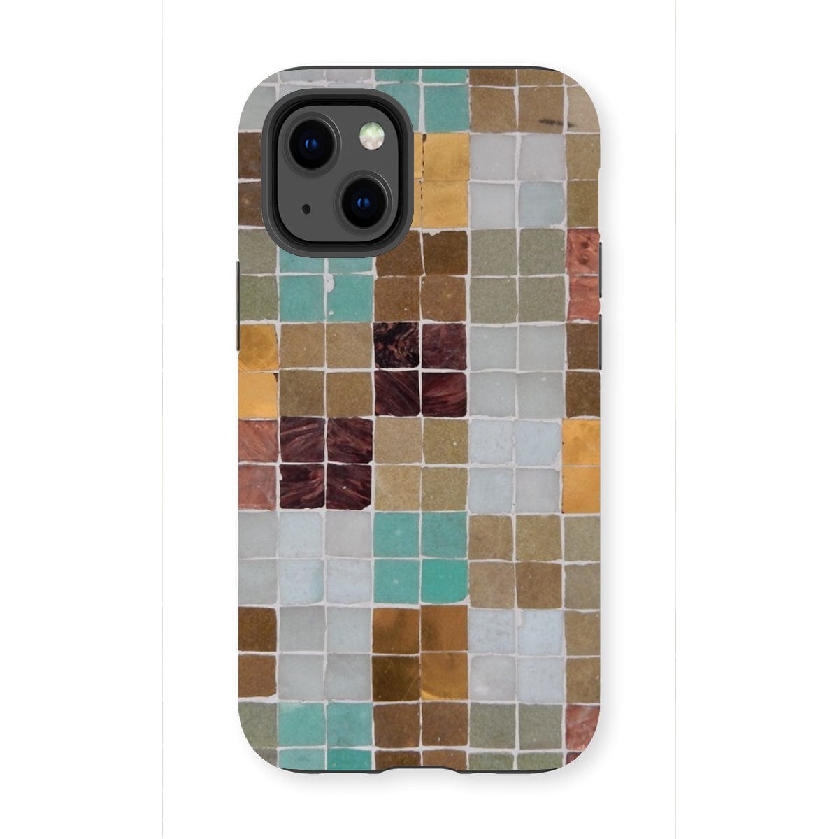 Casezest Mobile Phone Case for iPhone 13 Mini / Gloss Soft Mosaic Tile Design