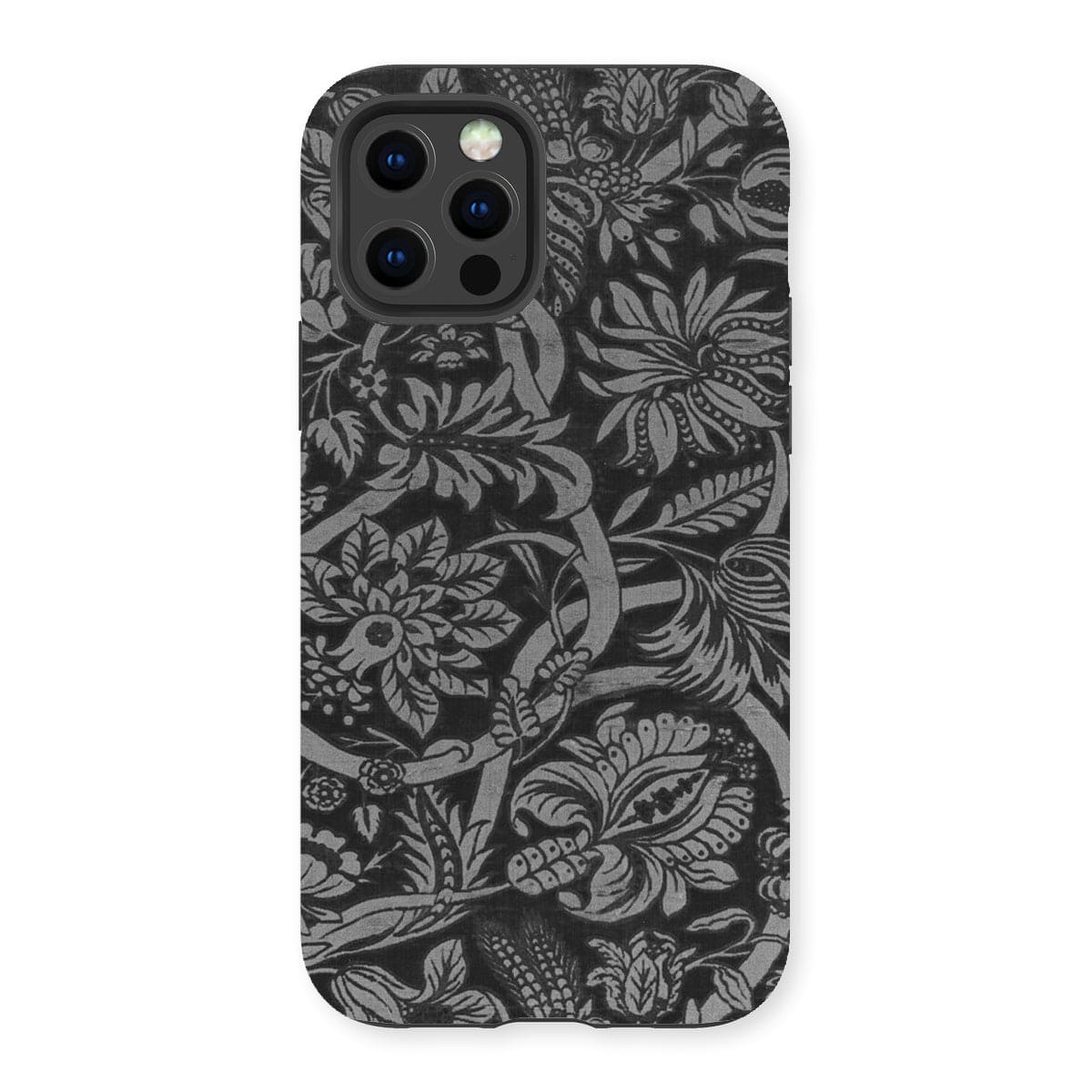 Casezest Mobile Phone Case for iPhone 13 Pro / Gloss Black Floral Design