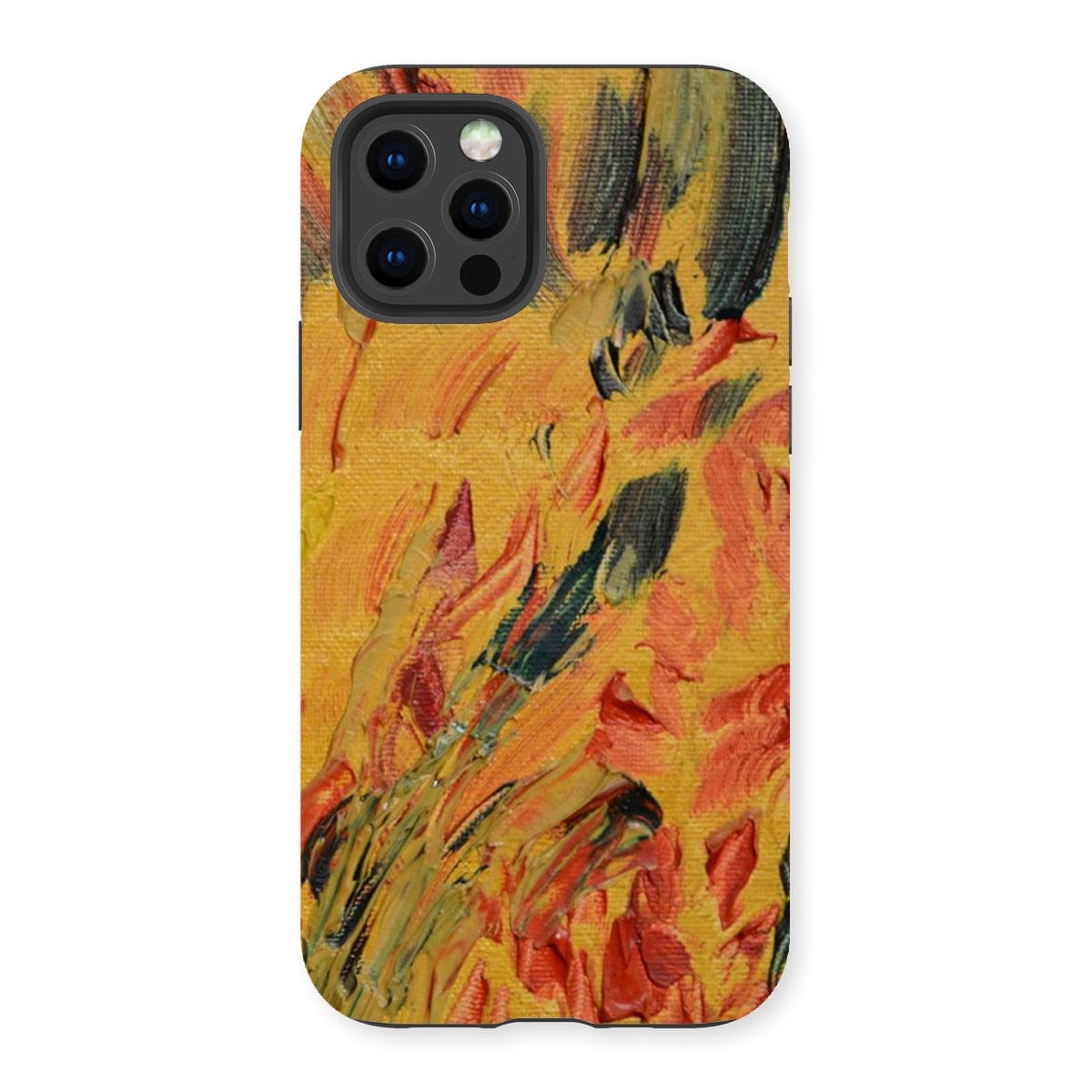 Casezest Mobile Phone Case for iPhone 13 Pro / Gloss Gold Brush Texture Design