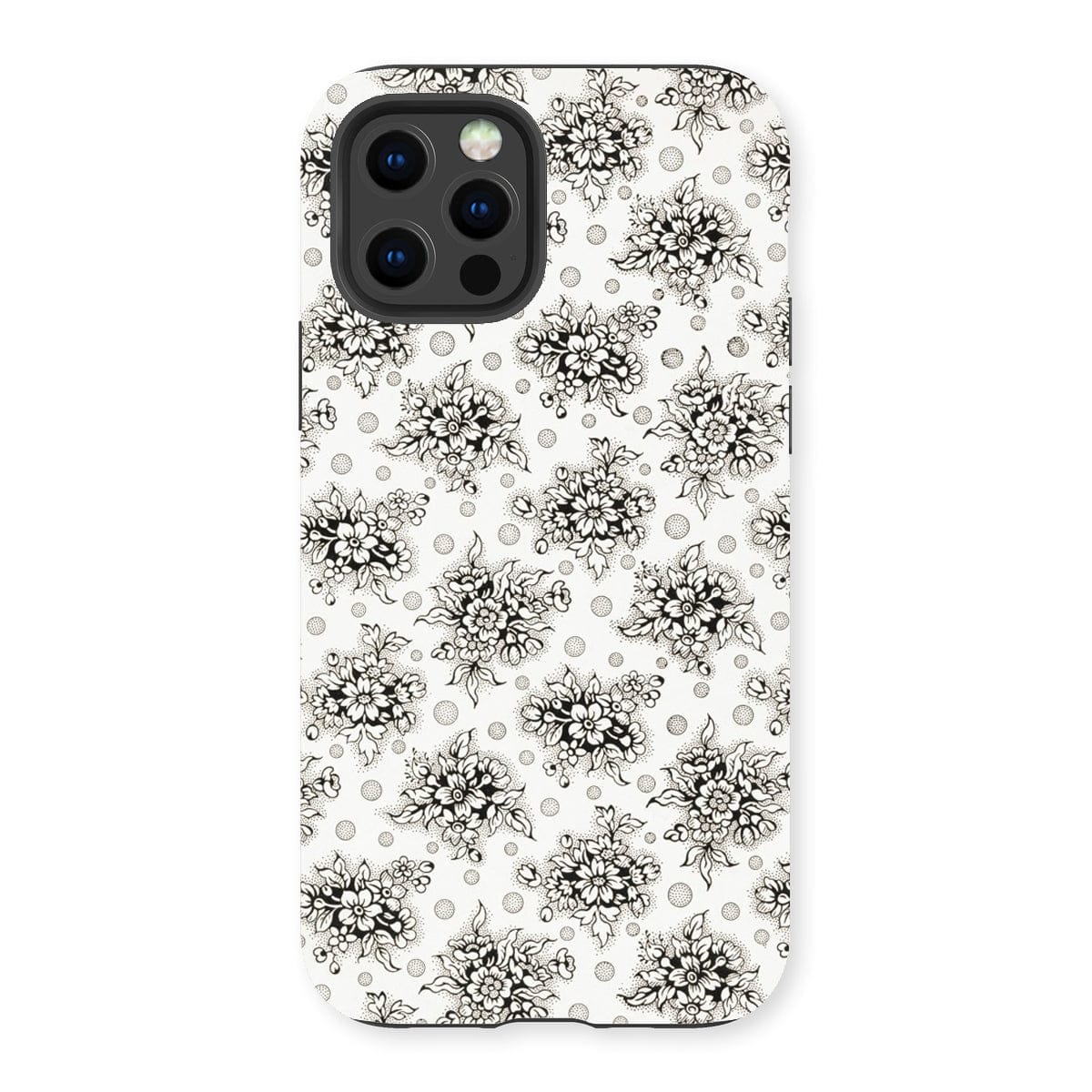 Casezest Mobile Phone Case for iPhone 13 Pro / Gloss Monochrome Floral Design