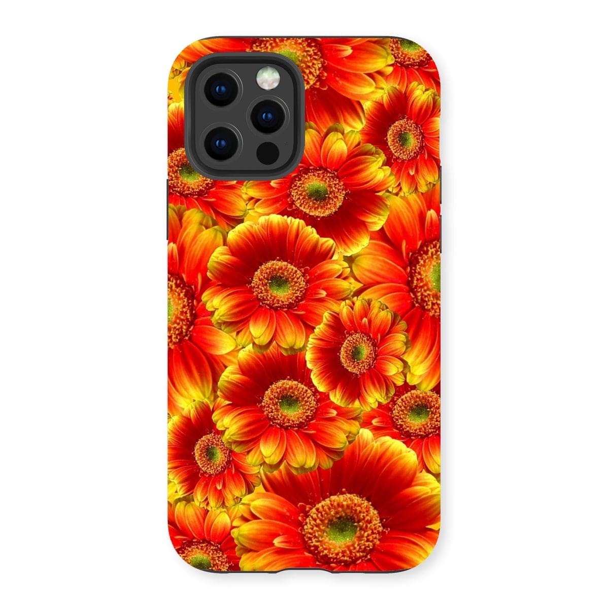 Casezest Mobile Phone Case for iPhone 13 Pro / Gloss Orange Gerbera Design