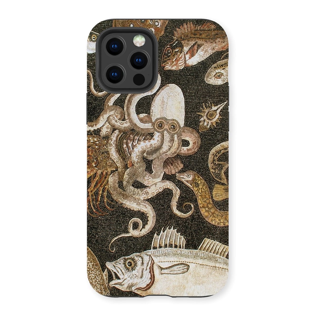 Casezest Mobile Phone Case for iPhone 13 Pro / Gloss Pompeii Sealife Mosaic Design