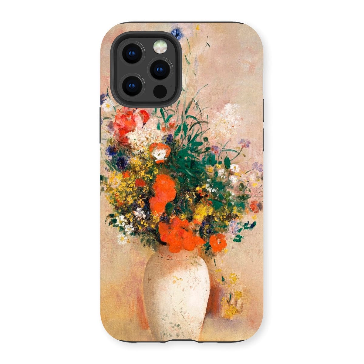 Casezest Mobile Phone Case for iPhone 13 Pro / Gloss Redon Vase of Flowers Design