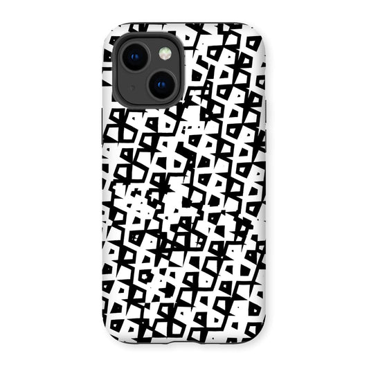 Casezest Mobile Phone Case for iPhone 14 / Gloss Distorted Blocks Design