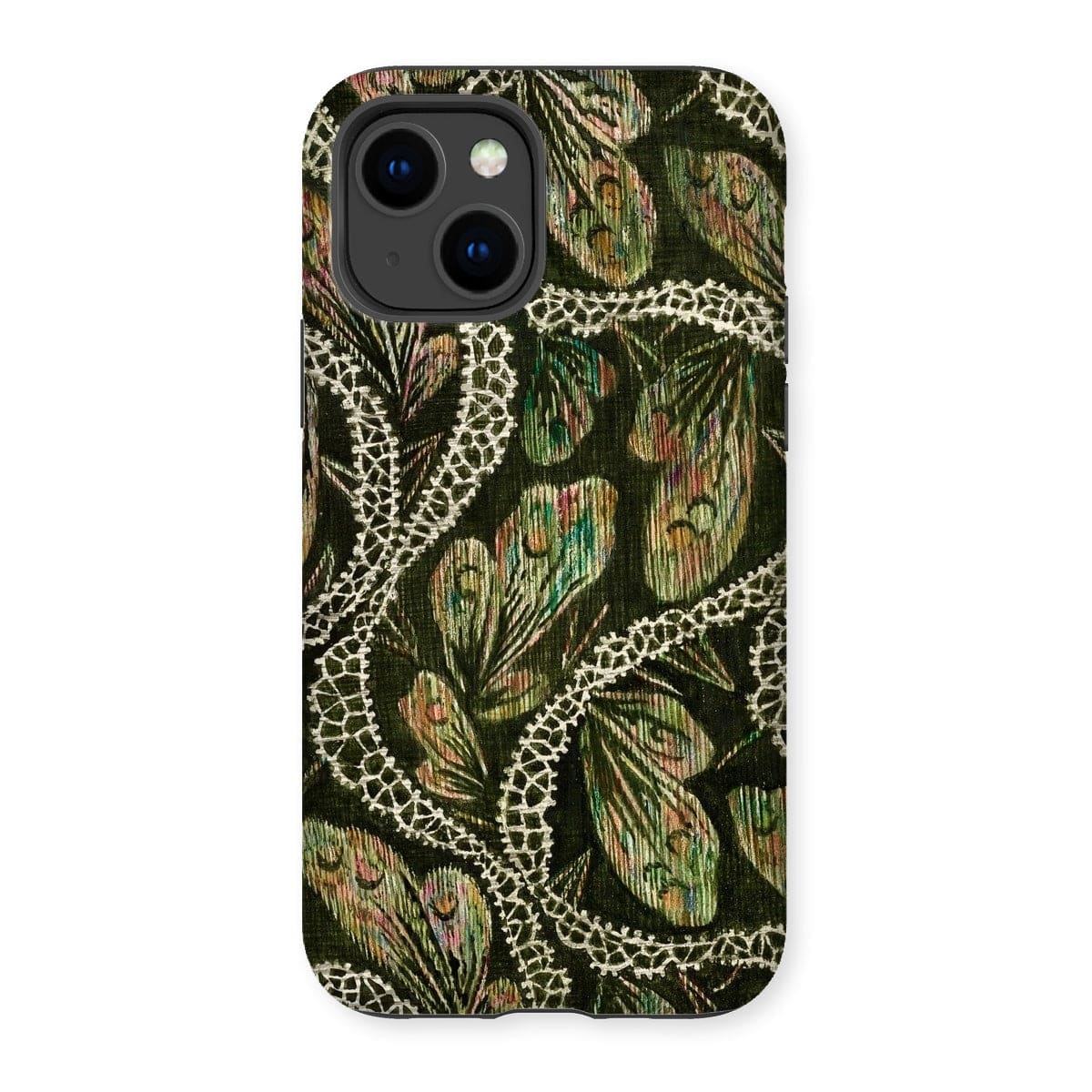 Casezest Mobile Phone Case for iPhone 14 / Gloss Isabelle Green Silk Design