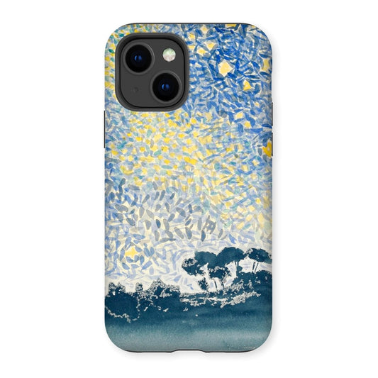 Casezest Mobile Phone Case for iPhone 14 / Gloss Landscape with Stars Design