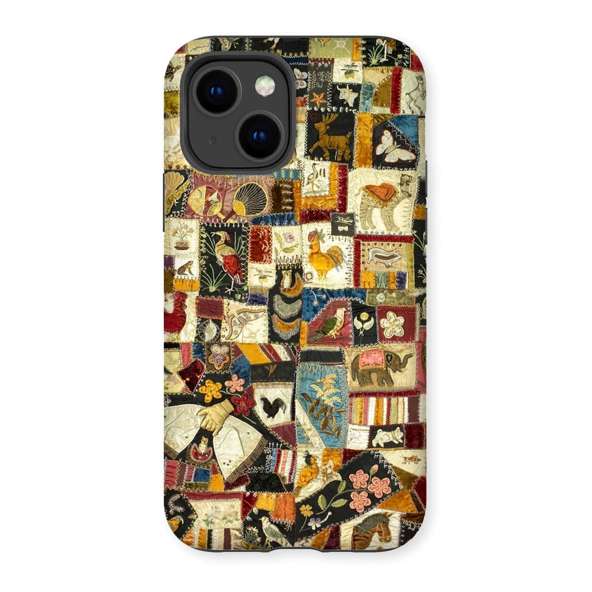 Casezest Mobile Phone Case for iPhone 14 / Gloss Marvin Animal Quilt Design