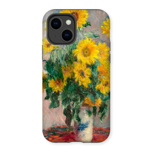 Casezest Mobile Phone Case for iPhone 14 / Gloss Monet Bouquet of Sunflowers Design