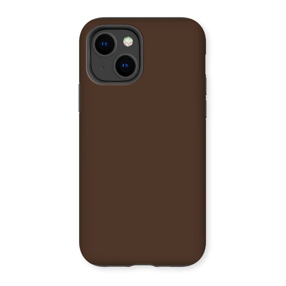 Casezest Mobile Phone Case for iPhone 14 / Gloss Pure Dark Brown Design