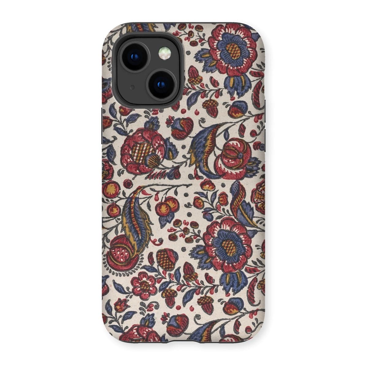 Casezest Mobile Phone Case for iPhone 14 / Gloss Red Blue and Yellow Flowers Design