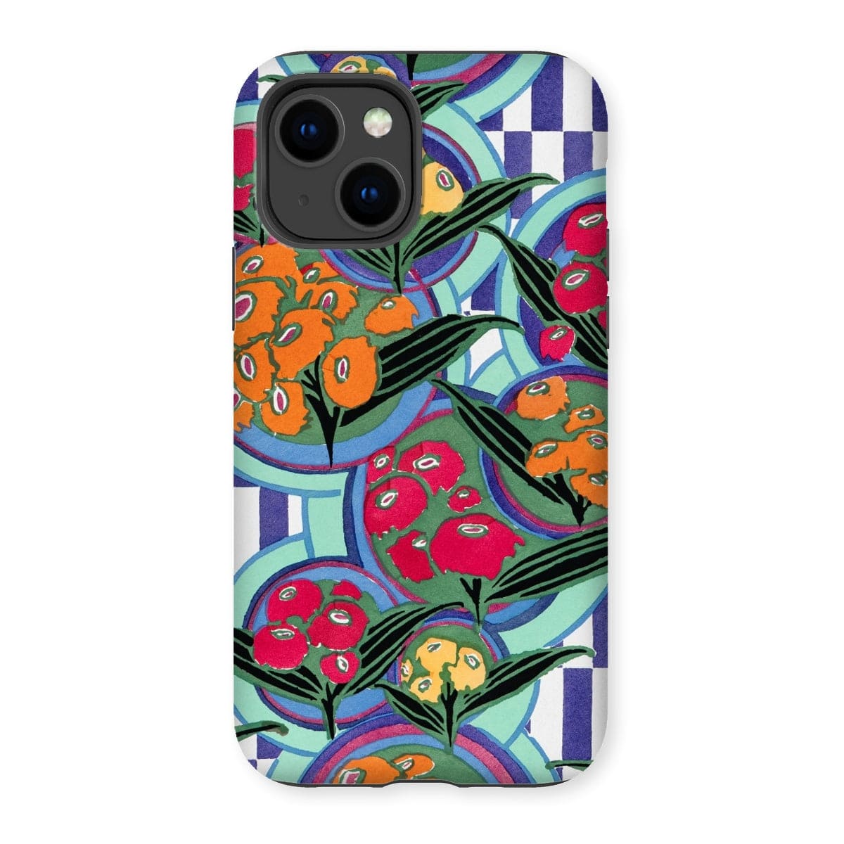 Casezest Mobile Phone Case for iPhone 14 / Gloss Séguy Floral Plate Design