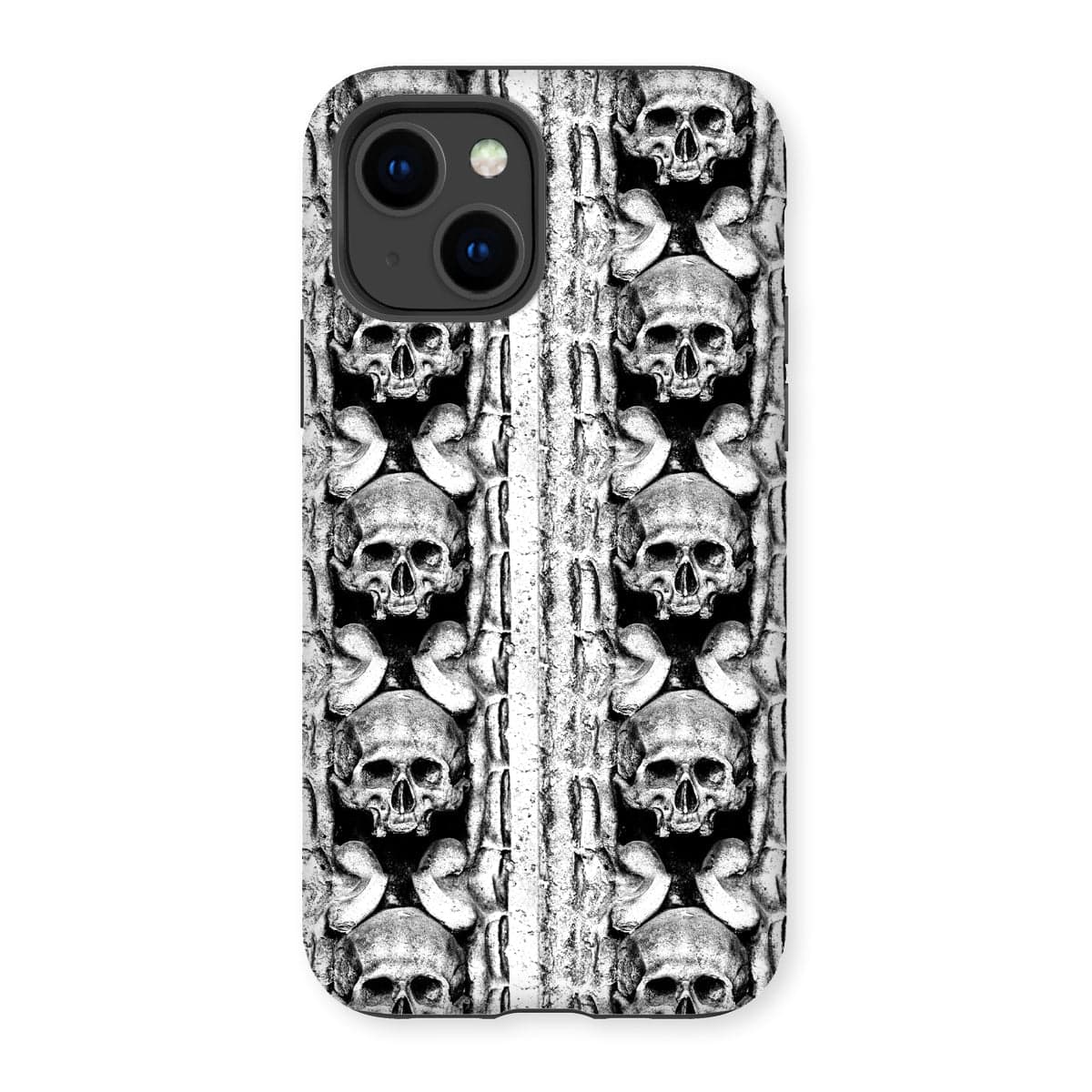 Casezest Mobile Phone Case for iPhone 14 / Gloss Skull Row Design