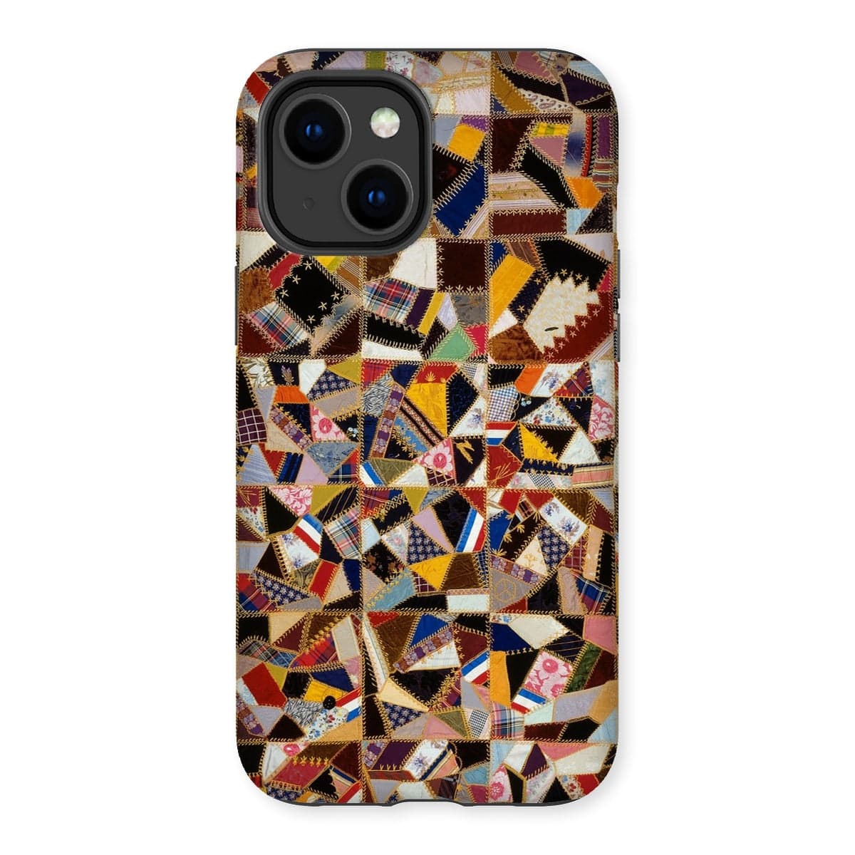 Casezest Mobile Phone Case for iPhone 14 Plus / Gloss Crazy Pattern Quilt Design