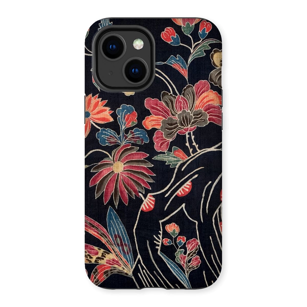 Casezest Mobile Phone Case for iPhone 14 Plus / Gloss Dark Floral Uchikui Design