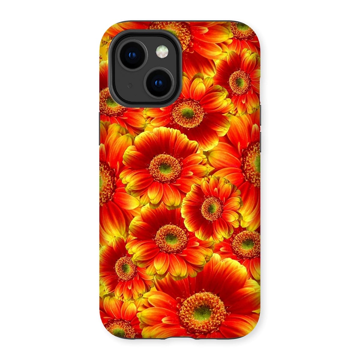 Casezest Mobile Phone Case for iPhone 14 Plus / Gloss Orange Gerbera Design