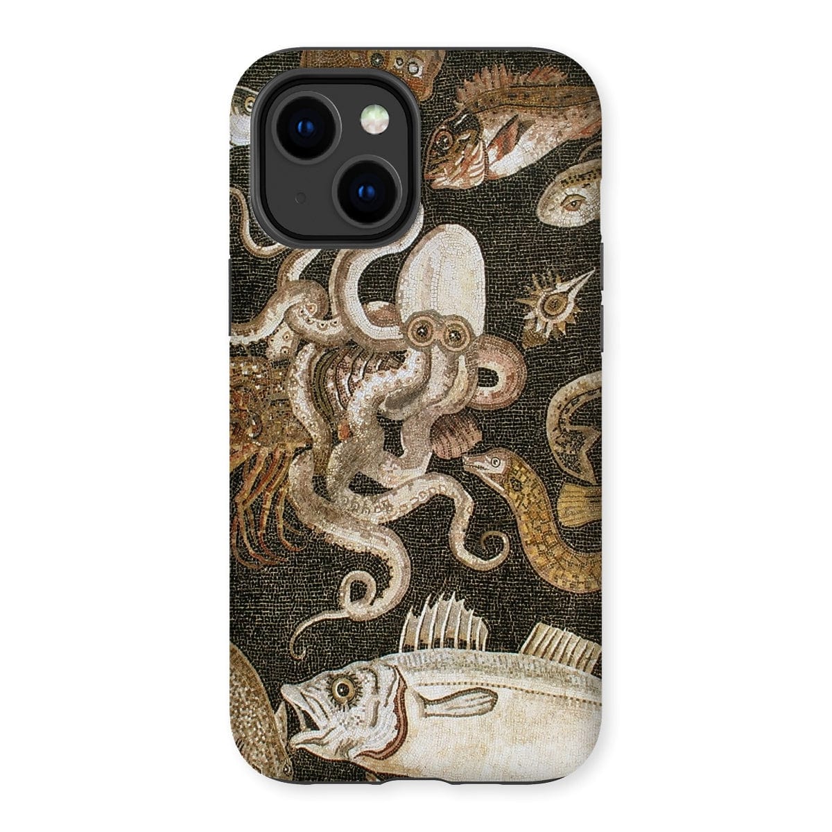 Casezest Mobile Phone Case for iPhone 14 Plus / Gloss Pompeii Sealife Mosaic Design