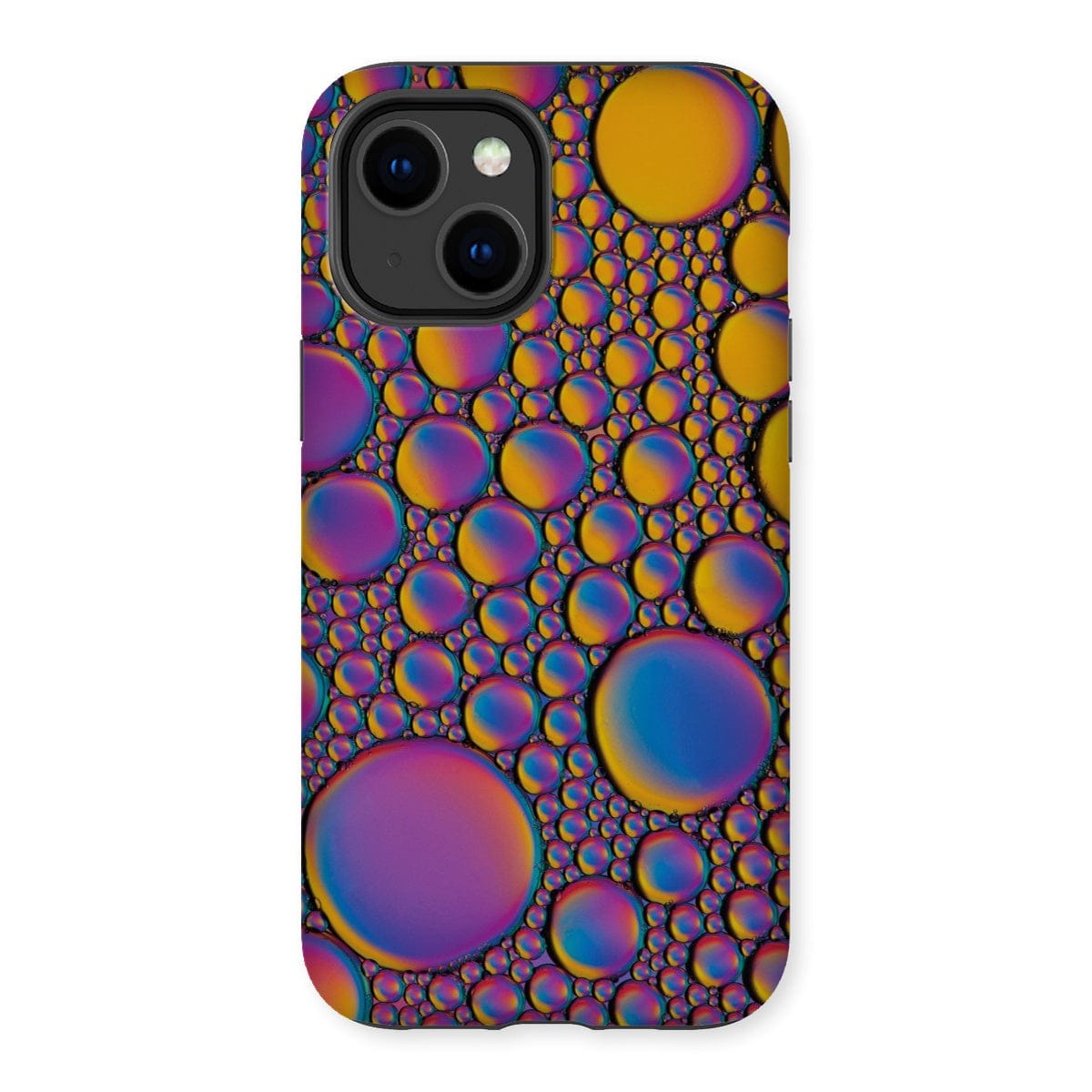 Casezest Mobile Phone Case for iPhone 14 Plus / Gloss Purple Gold Bubble Design