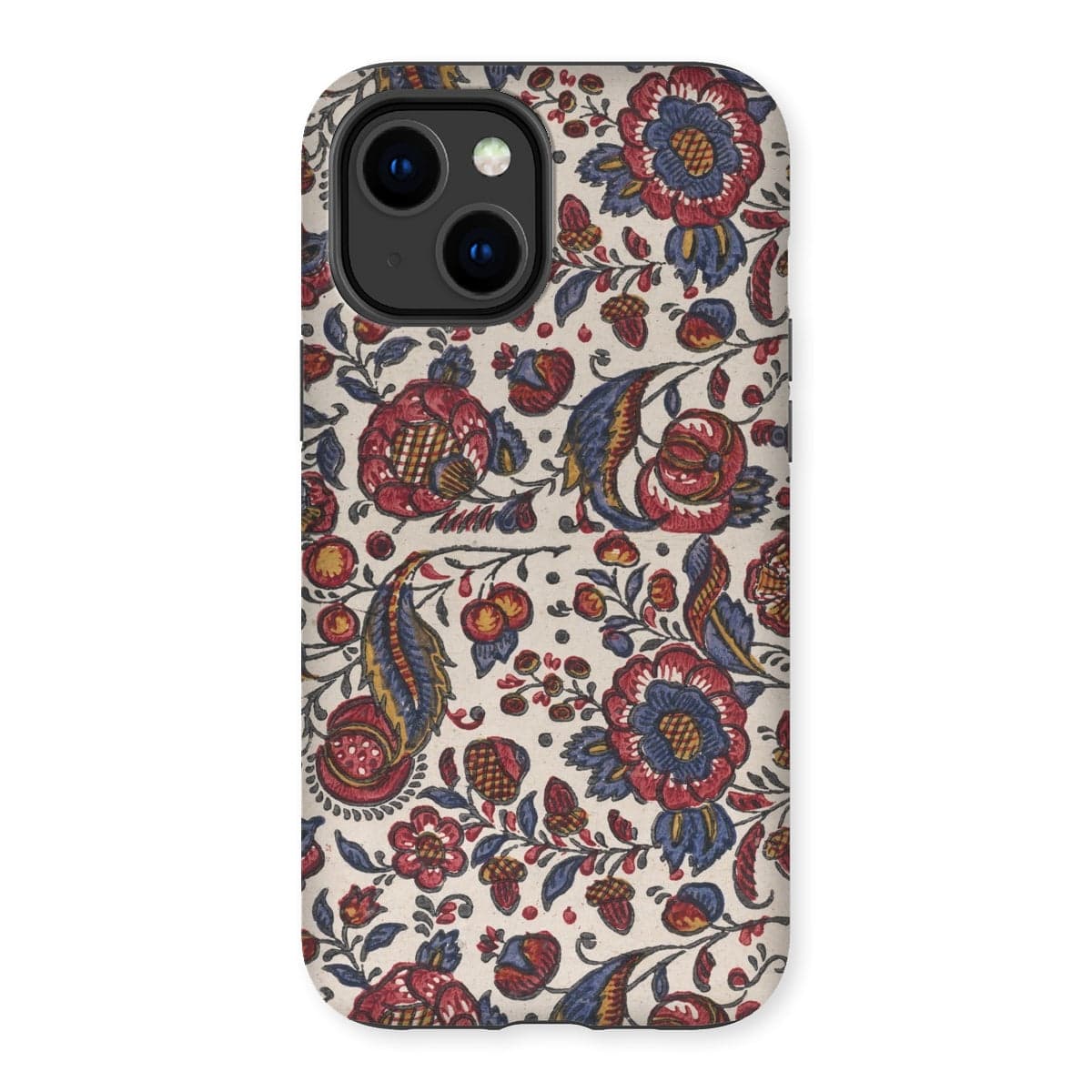 Casezest Mobile Phone Case for iPhone 14 Plus / Gloss Red Blue and Yellow Flowers Design