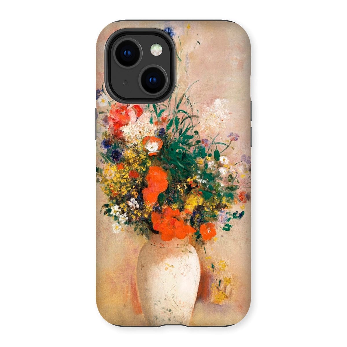 Casezest Mobile Phone Case for iPhone 14 Plus / Gloss Redon Vase of Flowers Design