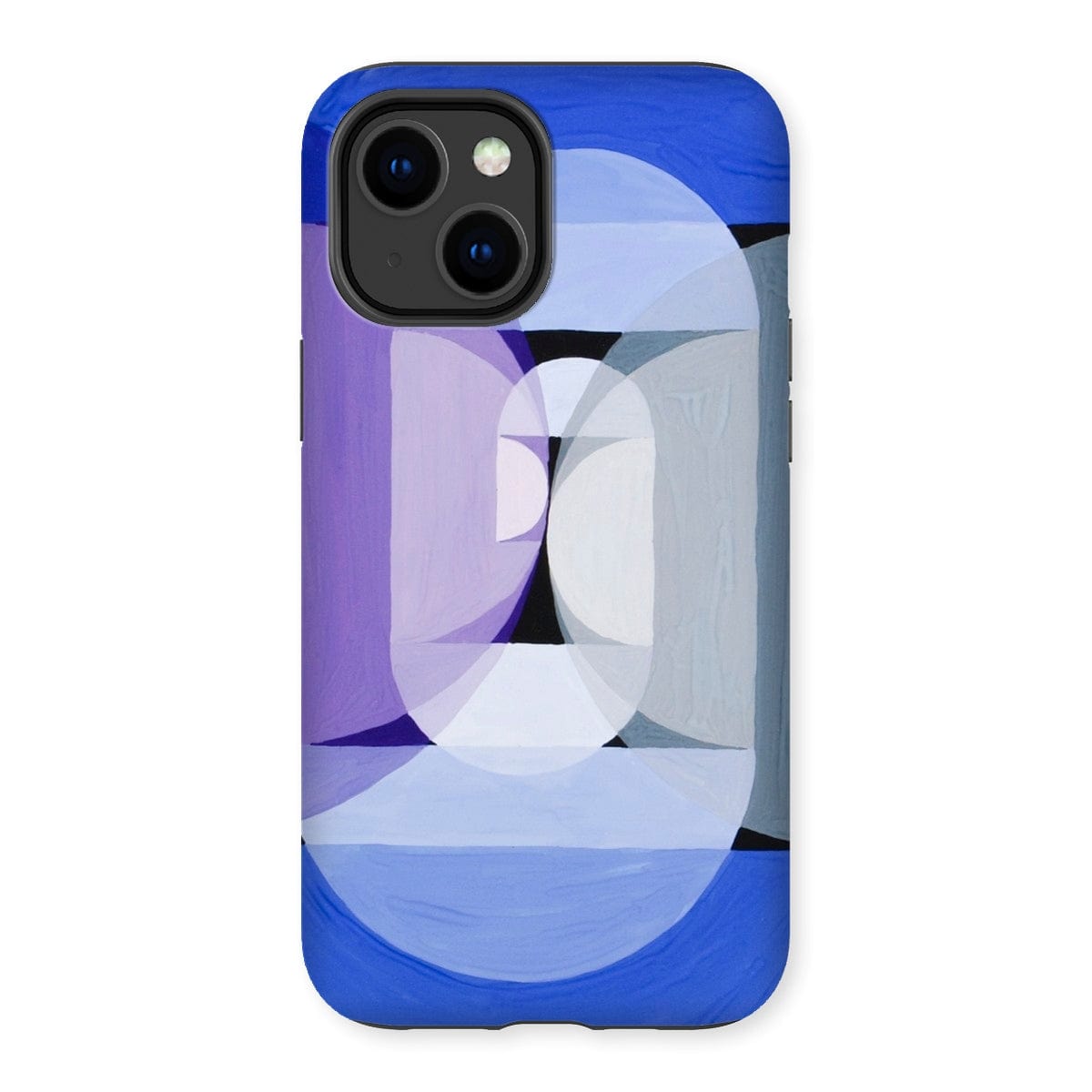 Casezest Mobile Phone Case for iPhone 14 Plus / Gloss Schillinger Blue Gray Violet Wheel Design