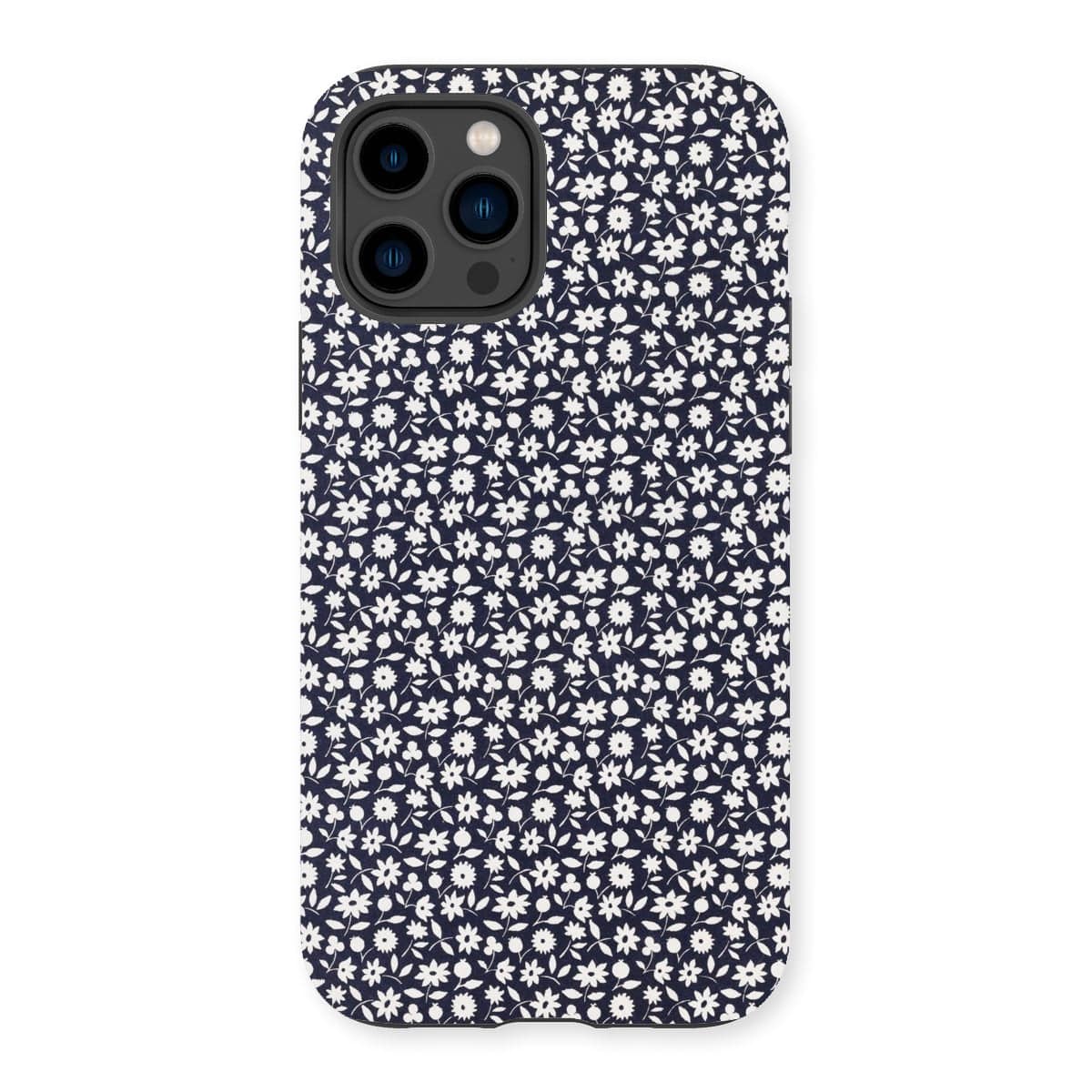 Casezest Mobile Phone Case for iPhone 14 Pro / Gloss Goy White Flowers Design