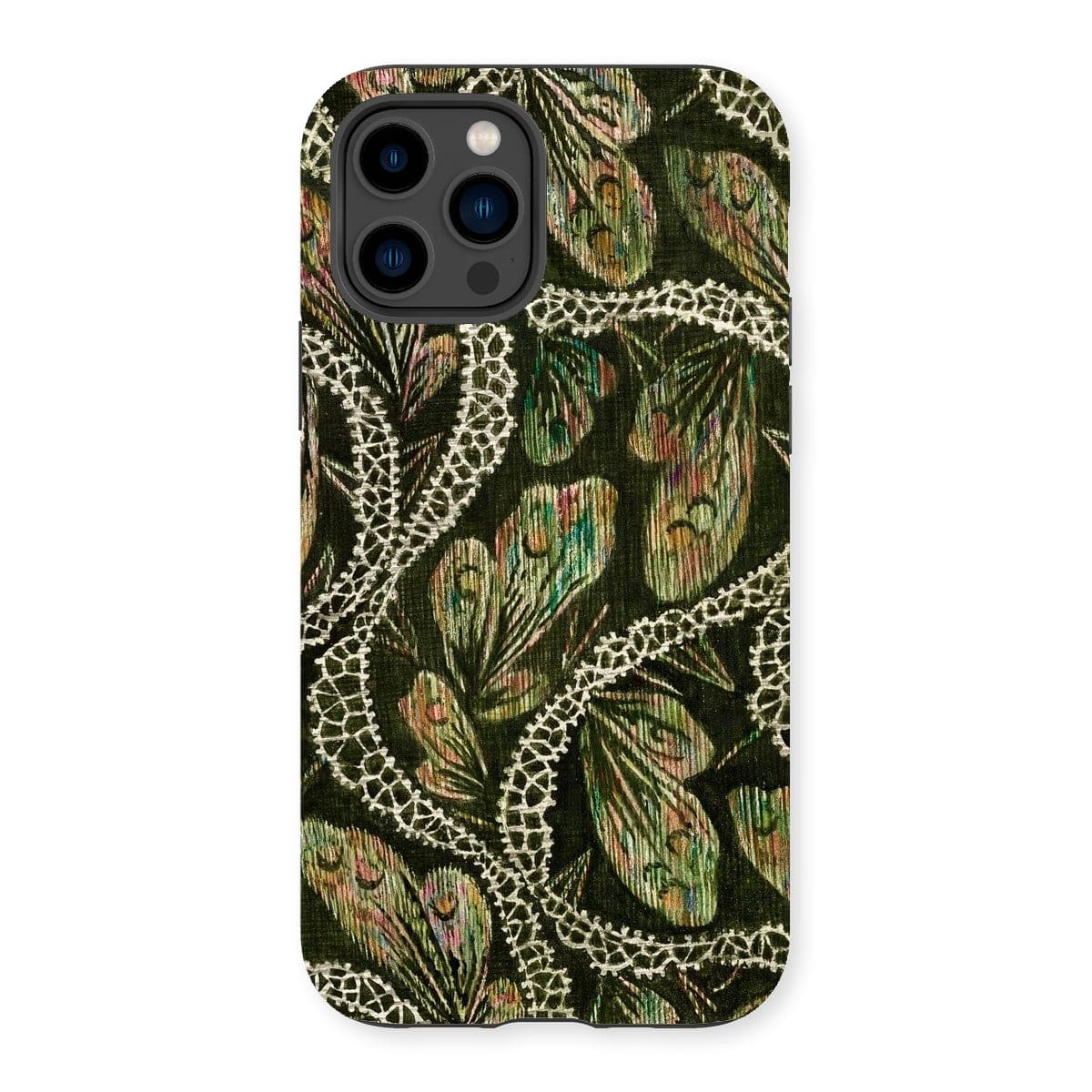 Casezest Mobile Phone Case for iPhone 14 Pro / Gloss Isabelle Green Silk Design