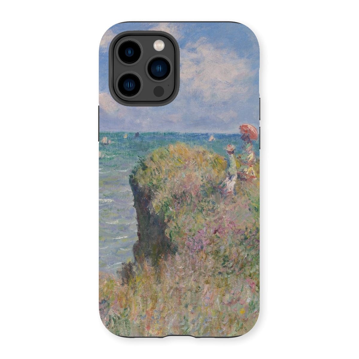 Casezest Mobile Phone Case for iPhone 14 Pro / Gloss Monet Cliff Walk at Pourville Design