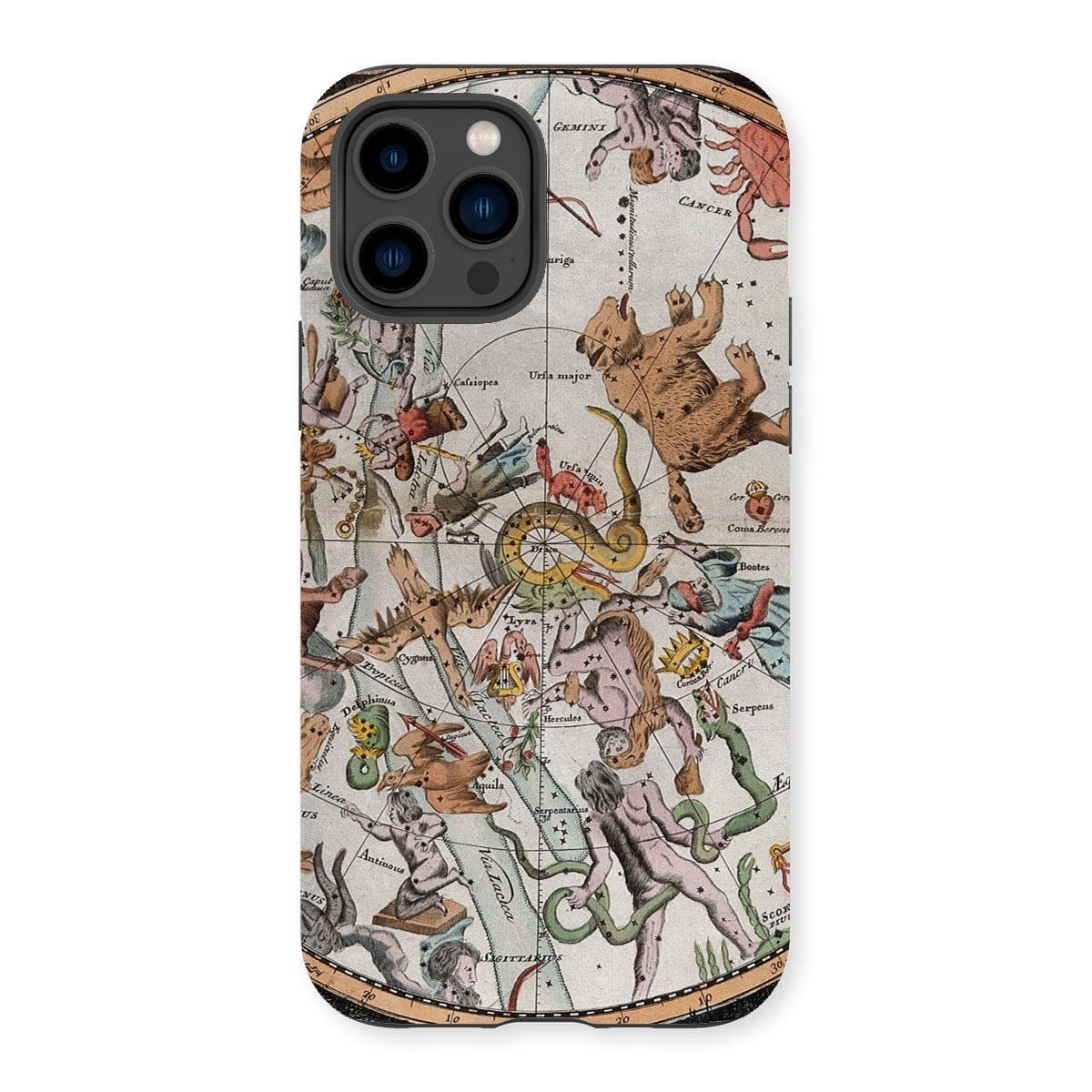 Casezest Mobile Phone Case for iPhone 14 Pro / Gloss Old Constellation Map Design