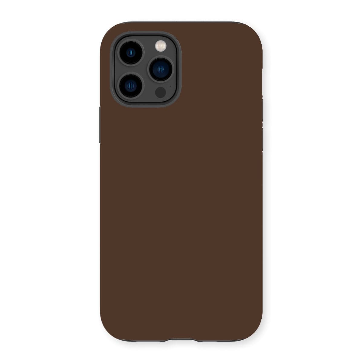 Casezest Mobile Phone Case for iPhone 14 Pro / Gloss Pure Dark Brown Design