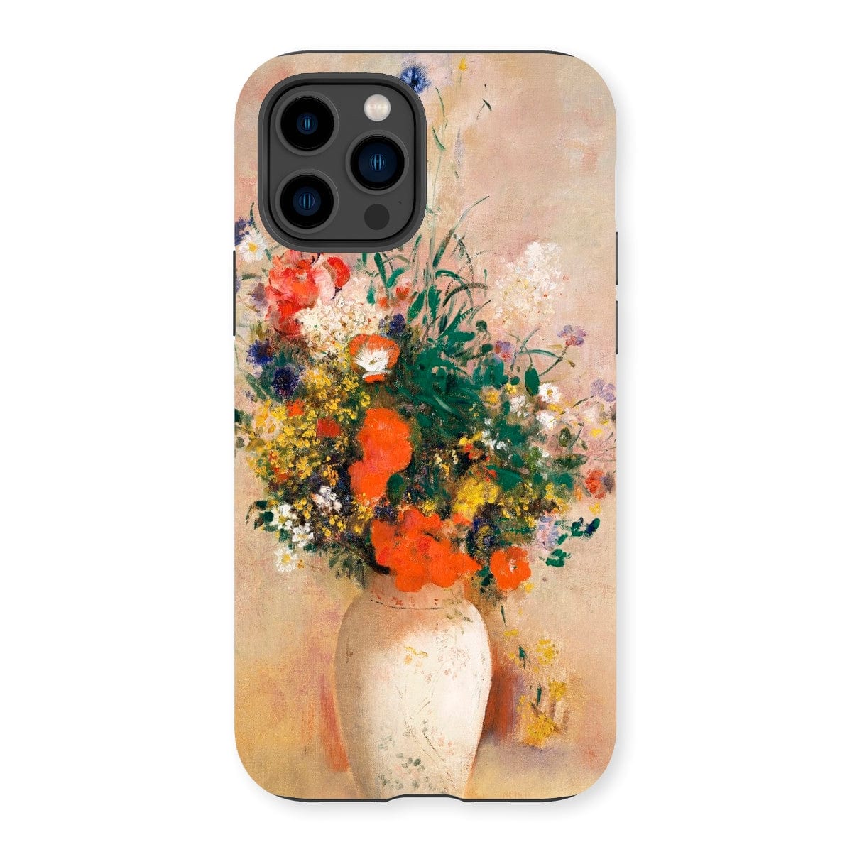 Casezest Mobile Phone Case for iPhone 14 Pro / Gloss Redon Vase of Flowers Design