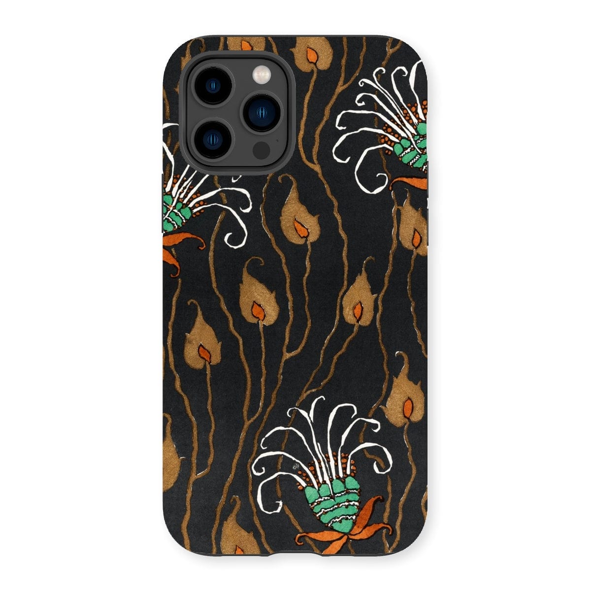 Casezest Mobile Phone Case for iPhone 14 Pro / Gloss Séguy Dark Deco Flower Design