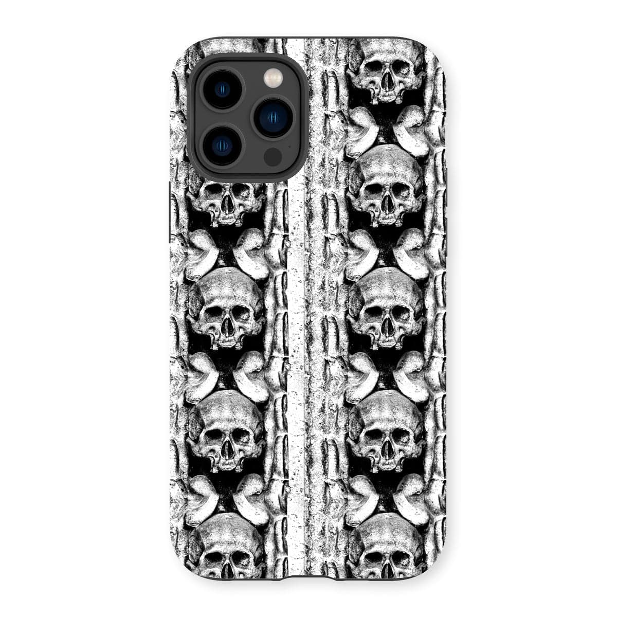 Casezest Mobile Phone Case for iPhone 14 Pro / Gloss Skull Row Design