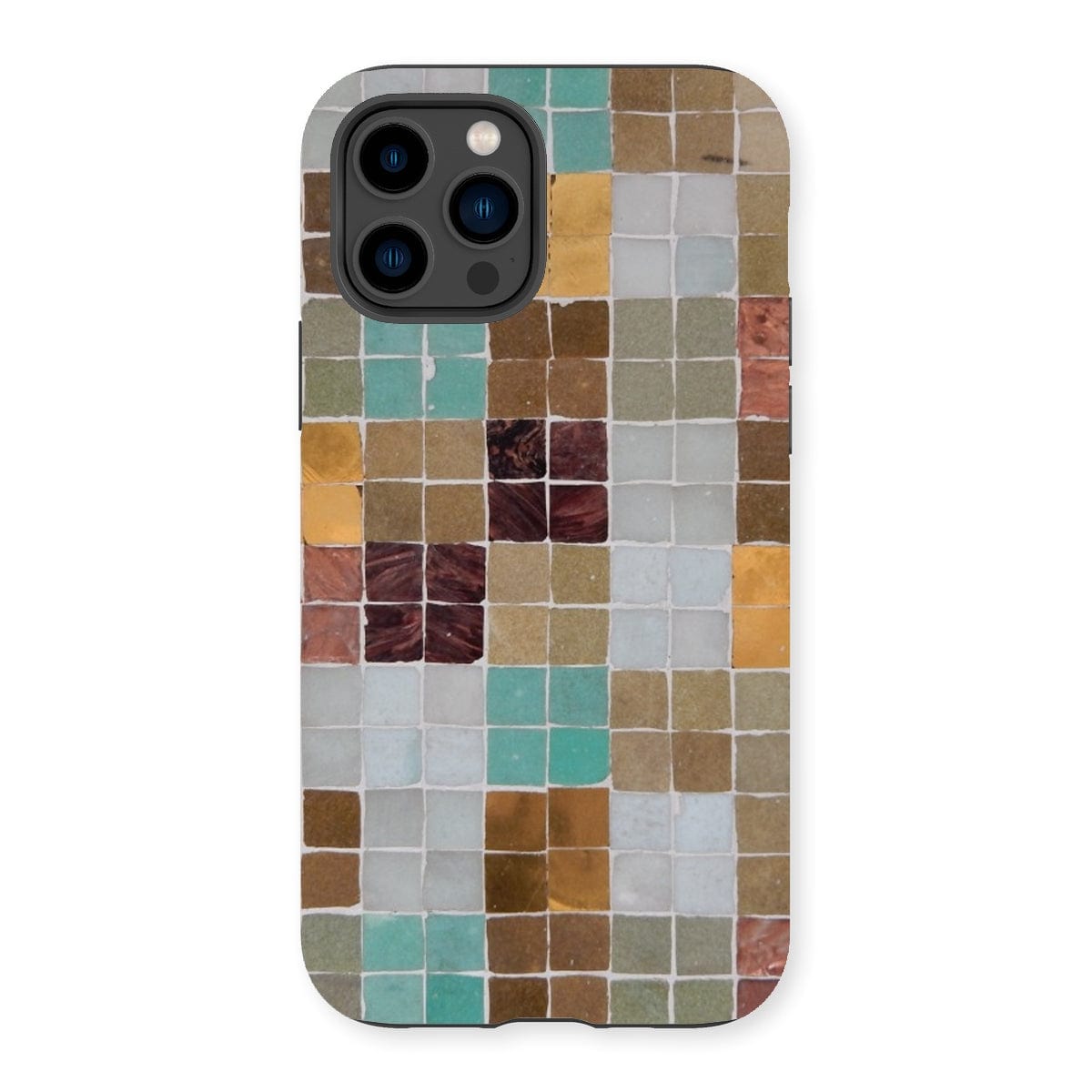 Casezest Mobile Phone Case for iPhone 14 Pro / Gloss Soft Mosaic Tile Design